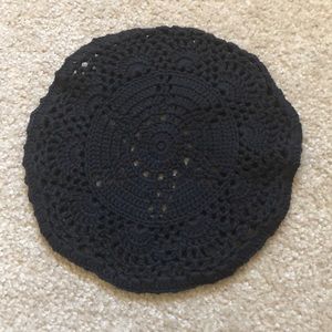 CROCHET TARGET BLACK BEANIE, PERFECT CONDITION